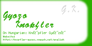 gyozo knopfler business card